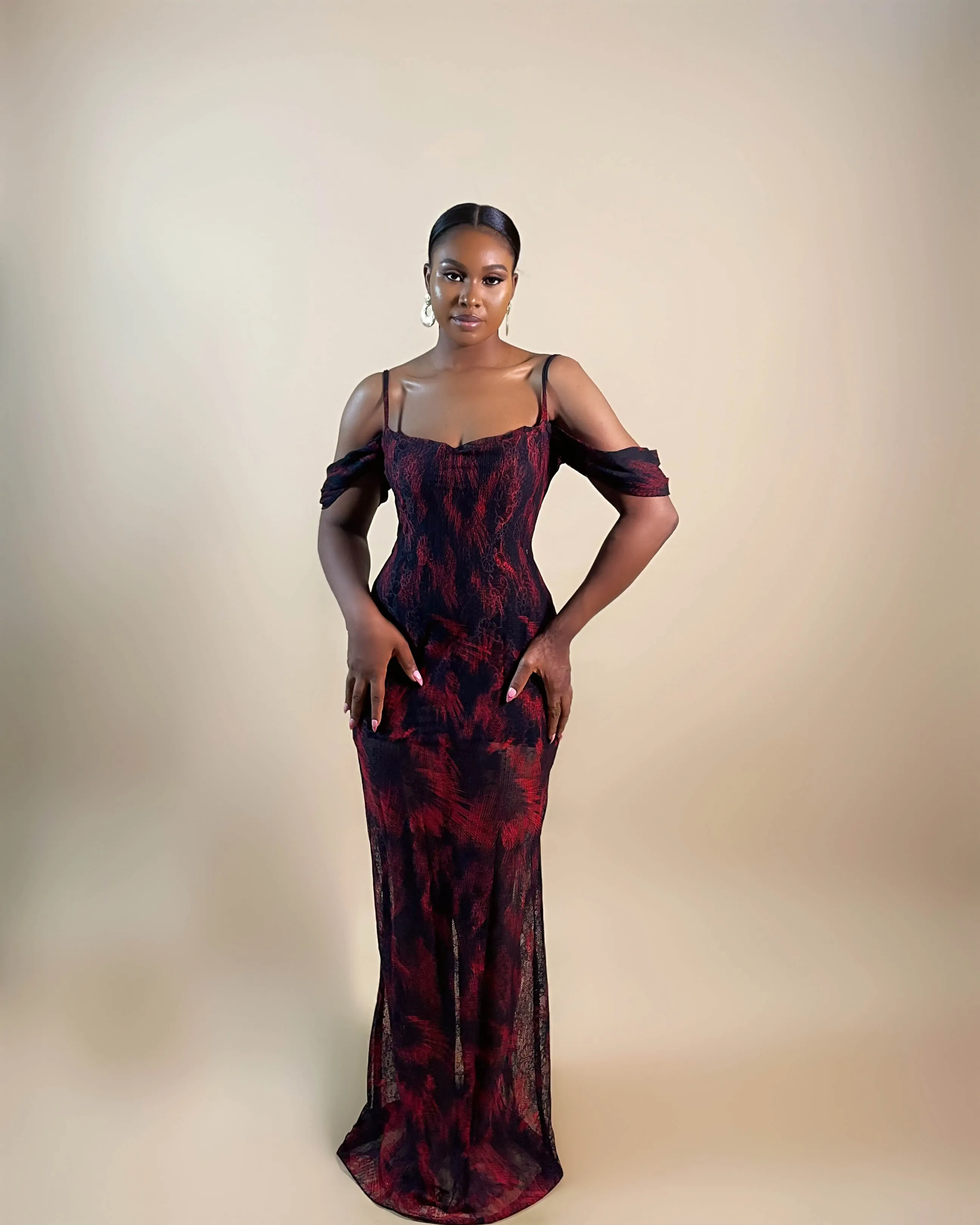 Pepper Dem Mesh Dress (Tropical Flame)