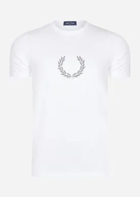 Reflective laurel wreath t-shirt - white