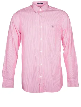 Regular Fit Banker Stripe Broadcloth Shirt Cabaret Pink
