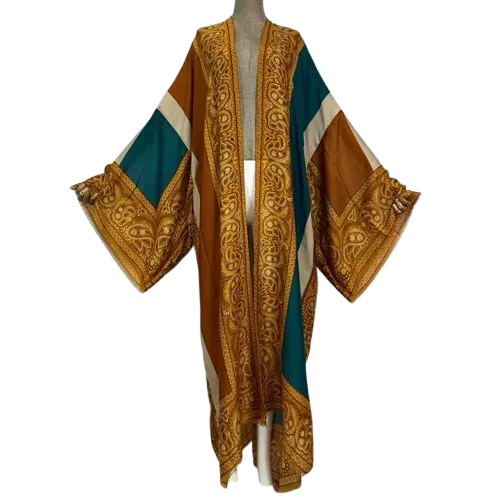 Rust Bandana Print Kimono