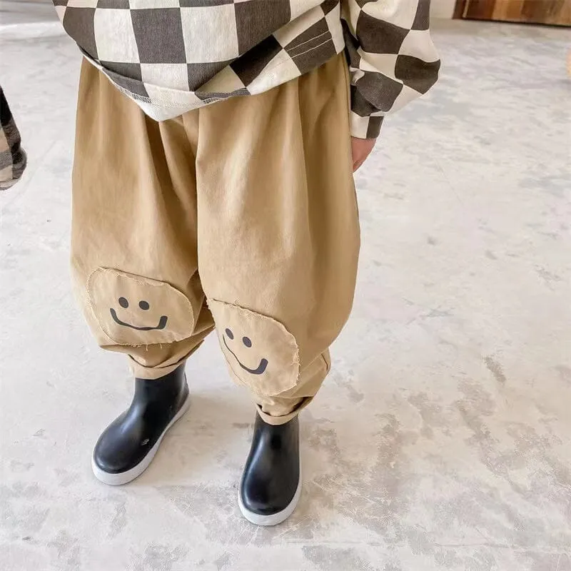 Smile Patch Casual Pants