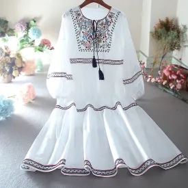 Ukrainian Heritage Embroidered Dress