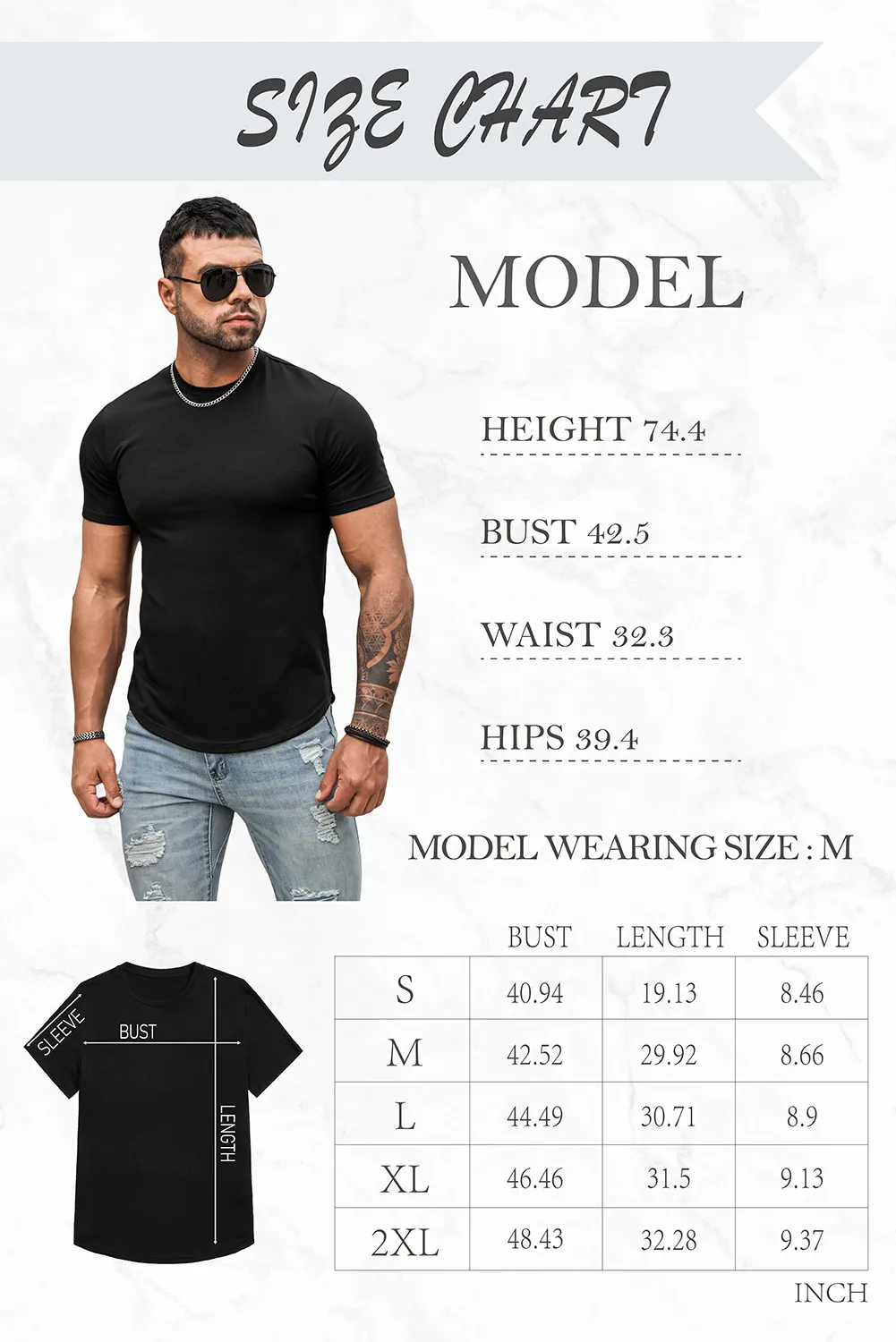 USA Print Solid Color Men's T-shirt