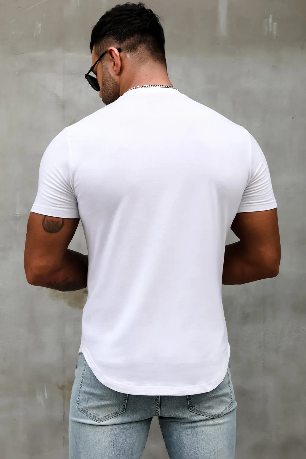 USA Print Solid Color Men's T-shirt