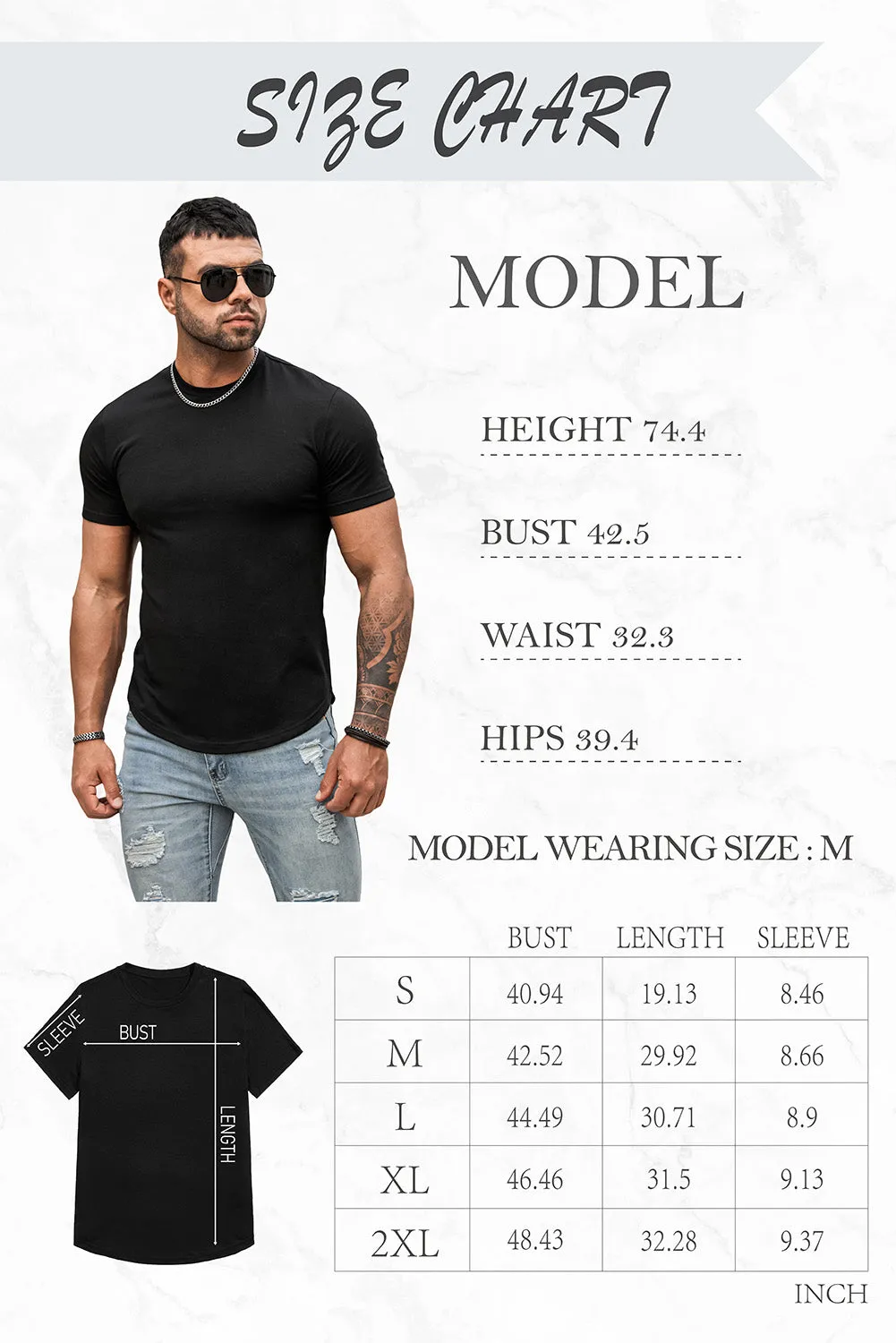 USA Print Solid Color Men's T-shirt