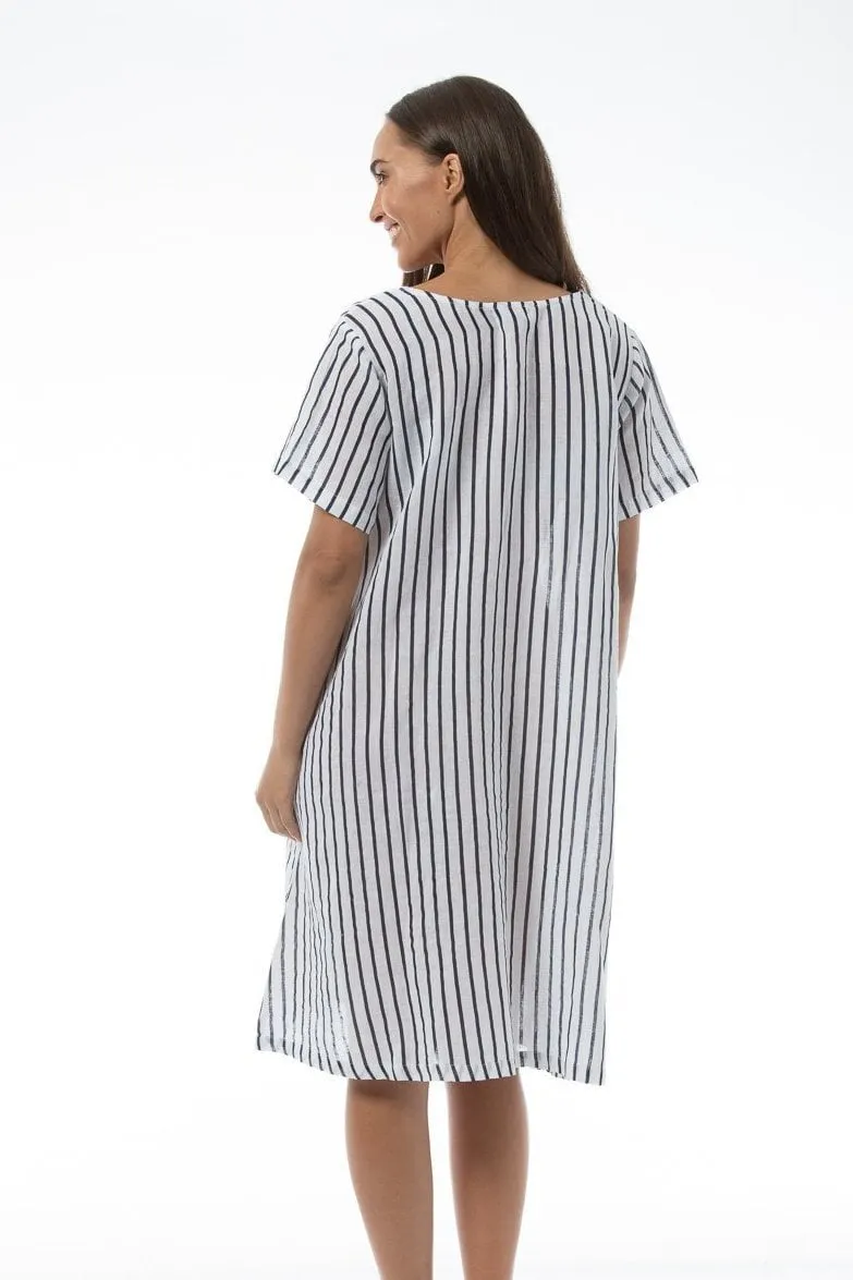 V-neck Stripe Dress - Willa dress