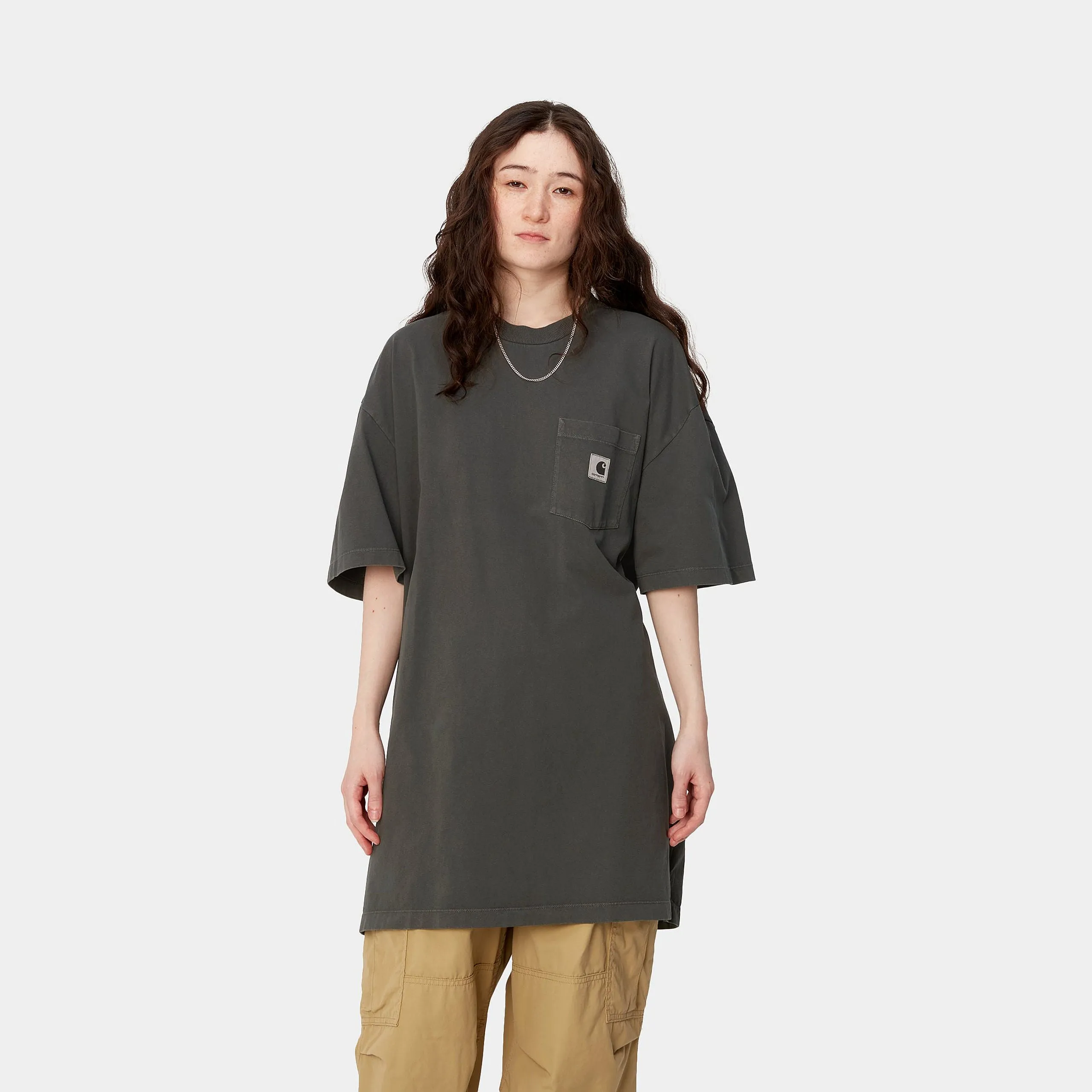W' S/S NELSON GRAND T-SHIRT / CARHARTT WIP / CHARCOAL